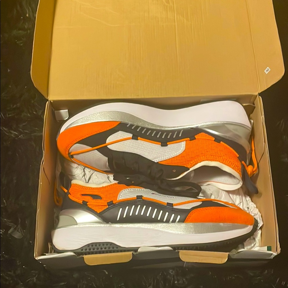 Orange and Black Athletic Sneakers